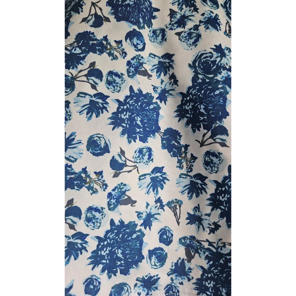 Albion Santorini Swim Skirt Bottoms Womens Size L High Waist Floral Blue Ruffle - Picture 6 of 8